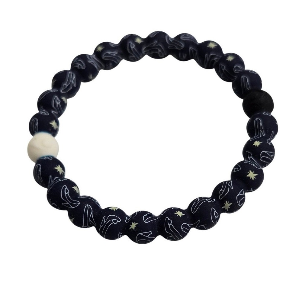 Lokai Unisex Disney Cinderella Glass Slipper Bracelet Navy Blue Silicone Small